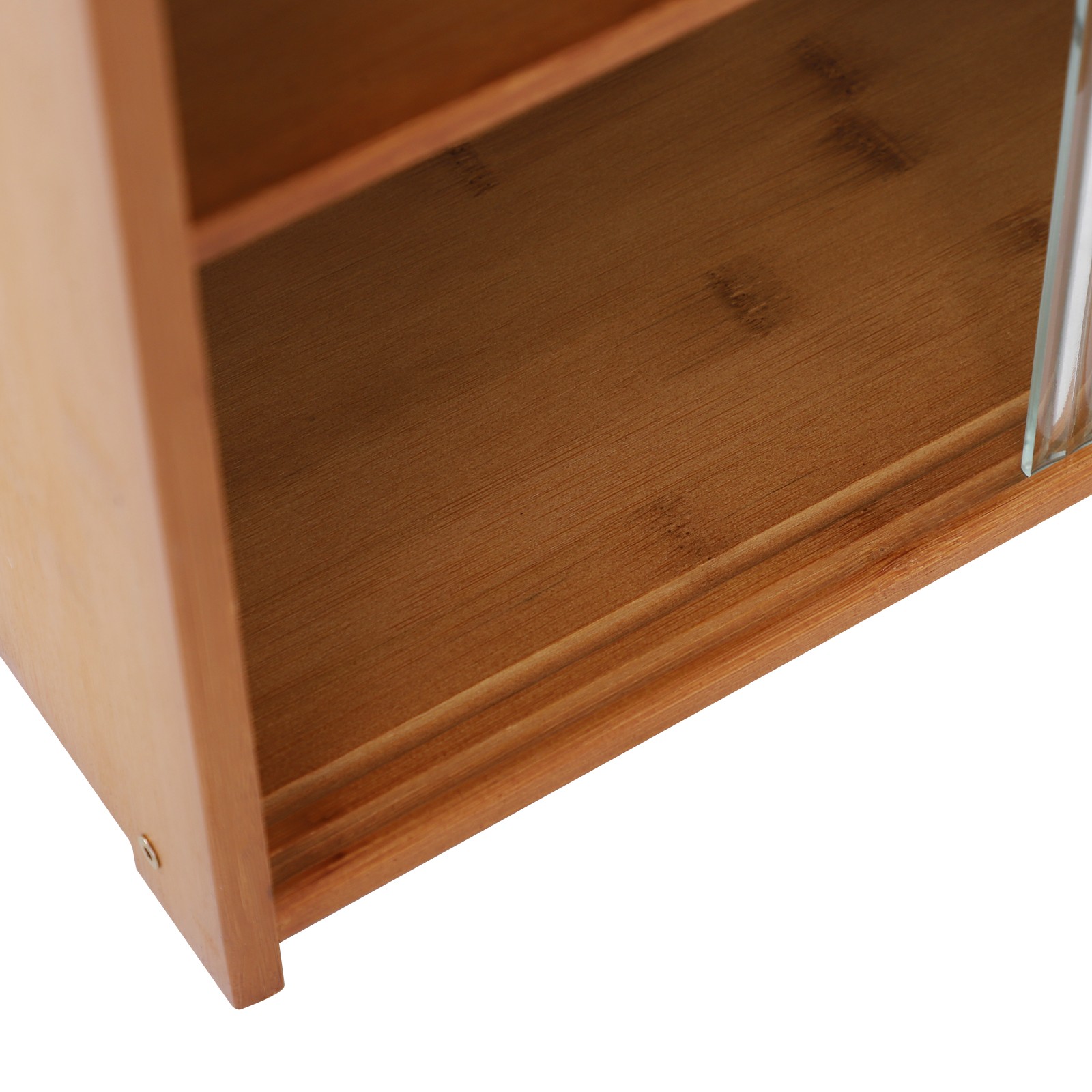 Kitchen Cabinet W/Sliding Doors Kitchen Storage Cabinet Adjustable Tier Height