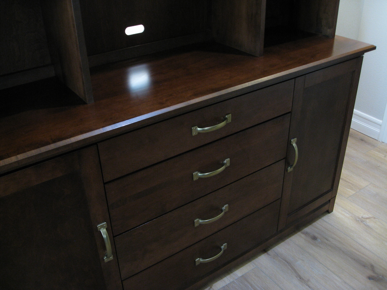 BARONET CLASSIC WALNUT STAIN SOLID MAPLE CREDENZA MADE IN CANADA