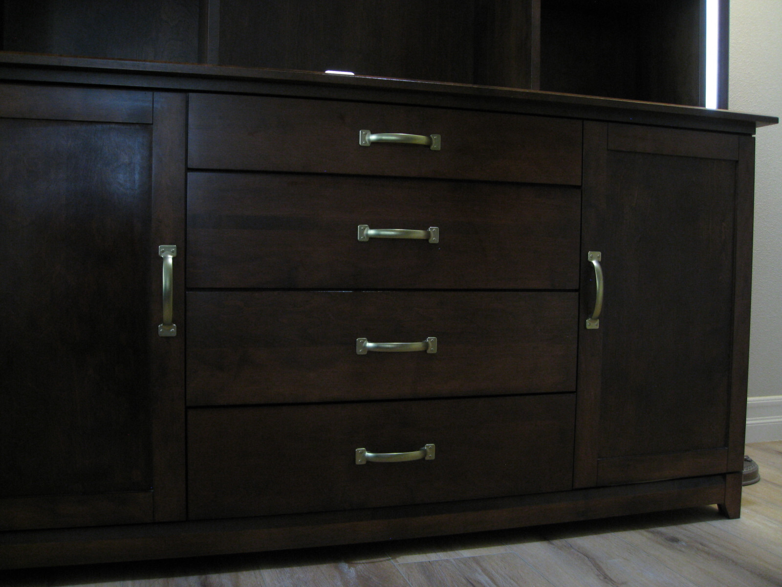BARONET CLASSIC WALNUT STAIN SOLID MAPLE CREDENZA MADE IN CANADA