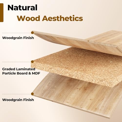 Wooden Storage Cabinets with 3-Level Adjustable Shelves 15″Dx31.5″Wx31″H Natural