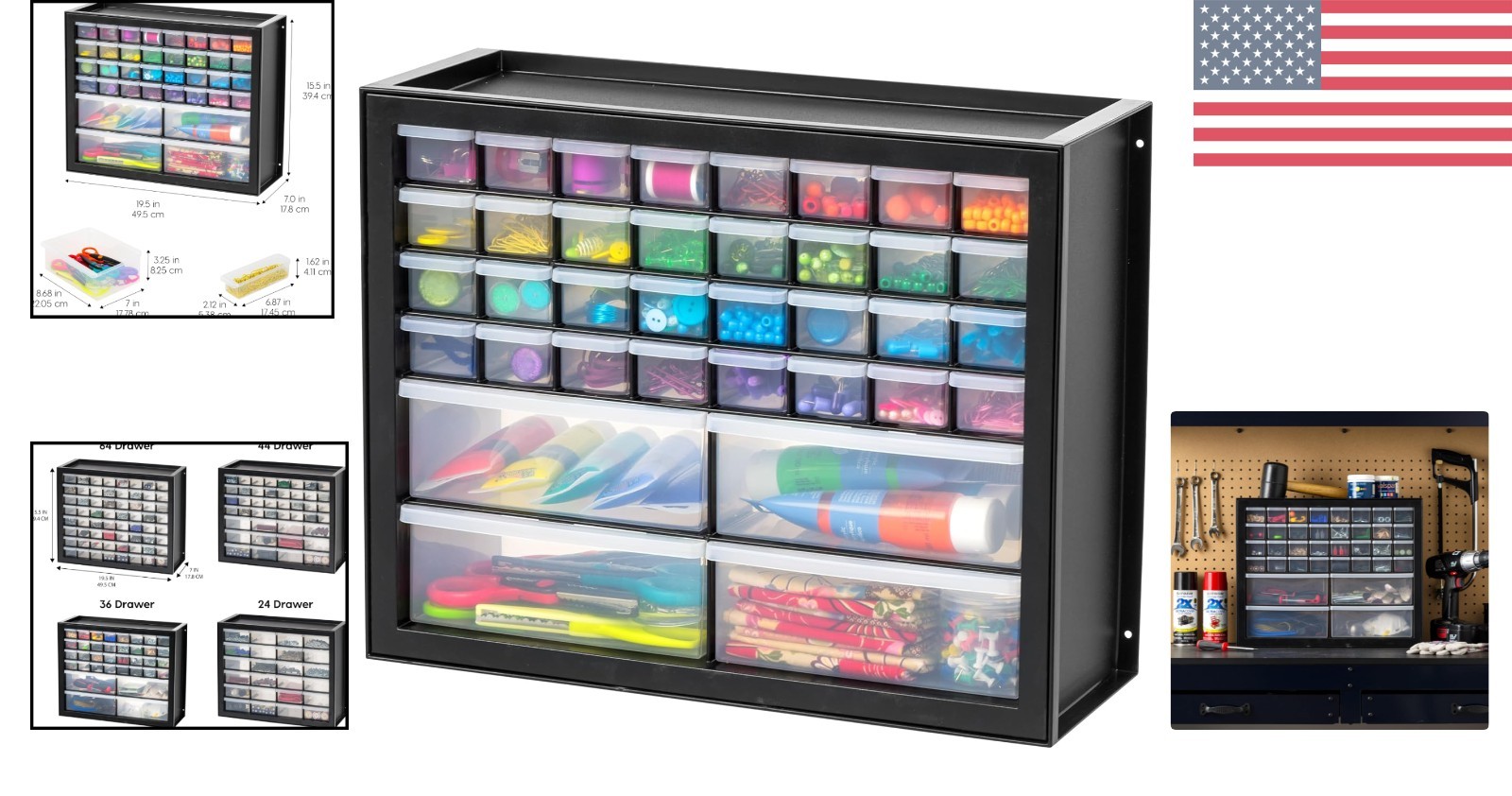 Multi-Purpose 36-Drawer Organizer – Perfect for Hardware, Crafts & Electronics