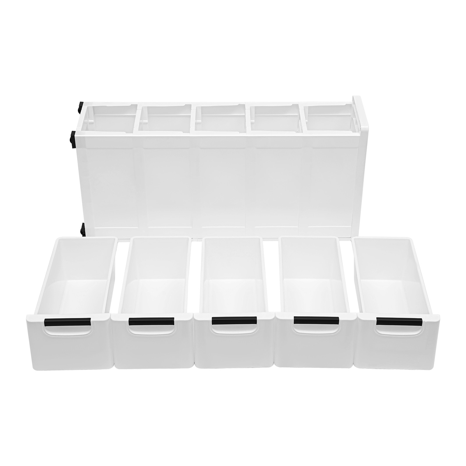 Bathroom Storage Cabinet 5 Layers Narrow Storage Unit Adjustable Shelves Floor