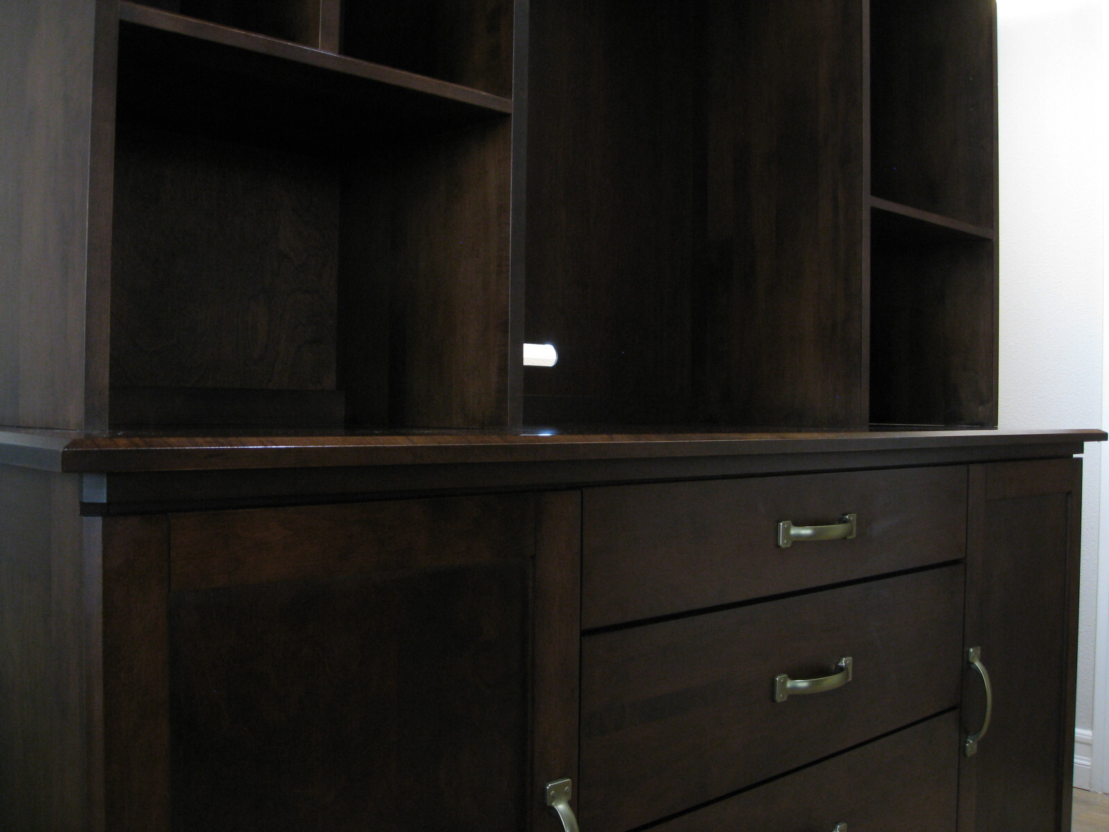 BARONET CLASSIC WALNUT STAIN SOLID MAPLE CREDENZA MADE IN CANADA