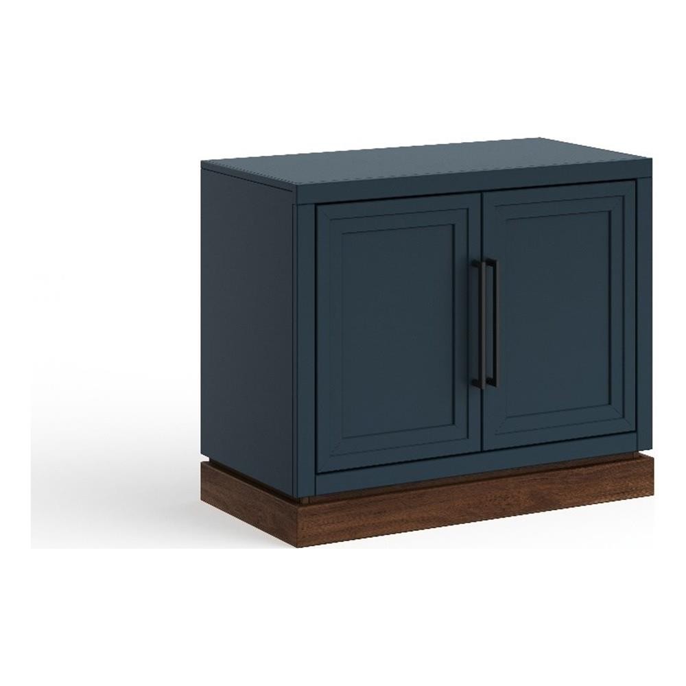 Pemberly Row Two-Door Storage Cabinet with Painted Finish in Blue