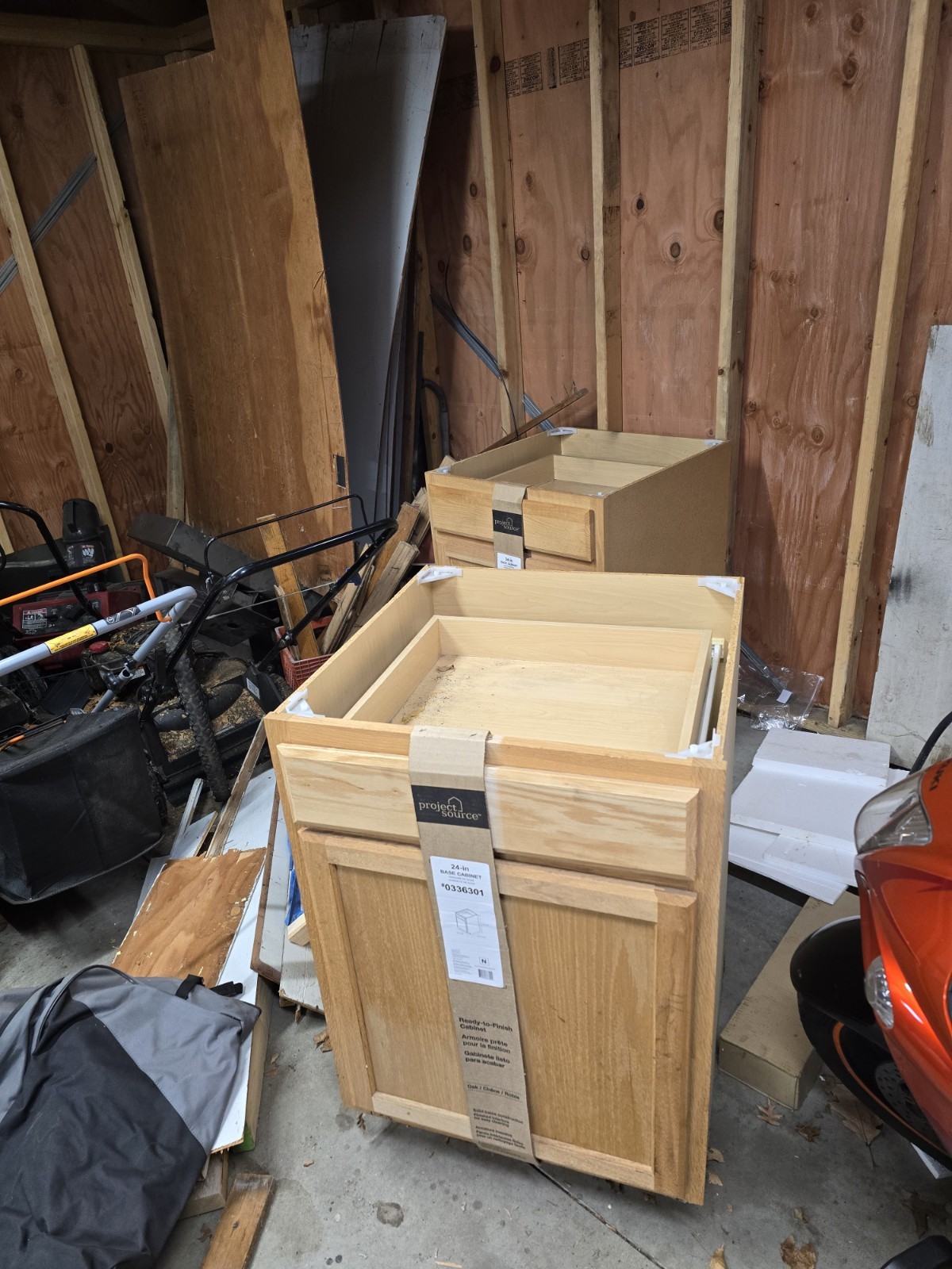 Project Source 24-in Base Cabinet Shaker Door Ready-to-Finish Wood