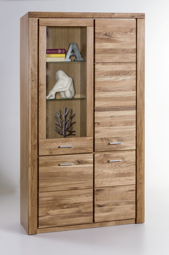 Display cabinet Taber wild oak partially solid oiled