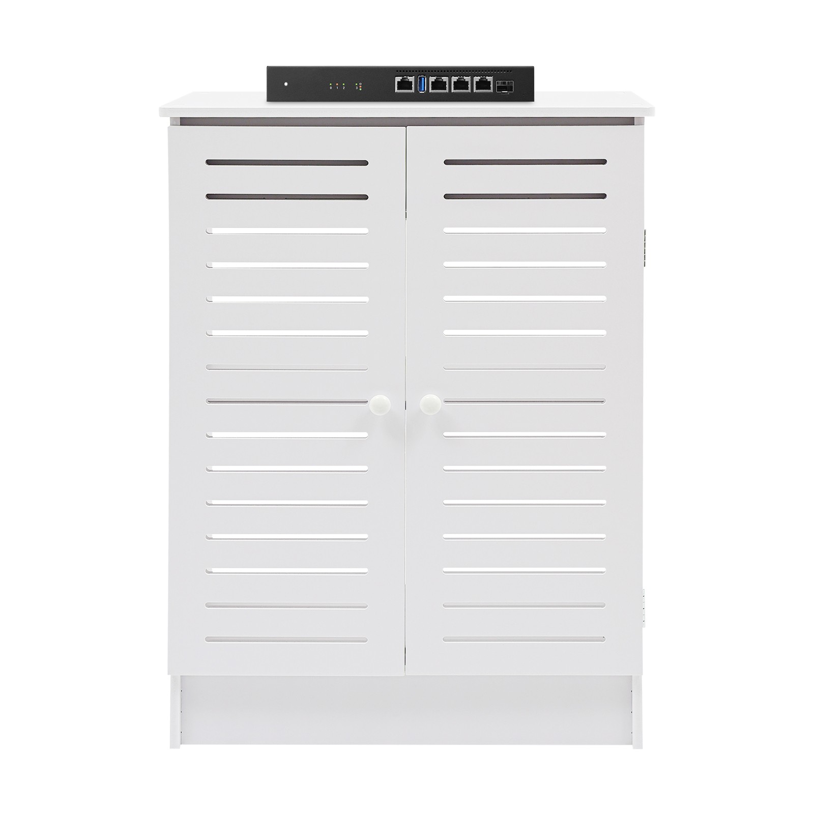 50*25*70cm Router Storage Cabinet White Floor Standing Storage Box