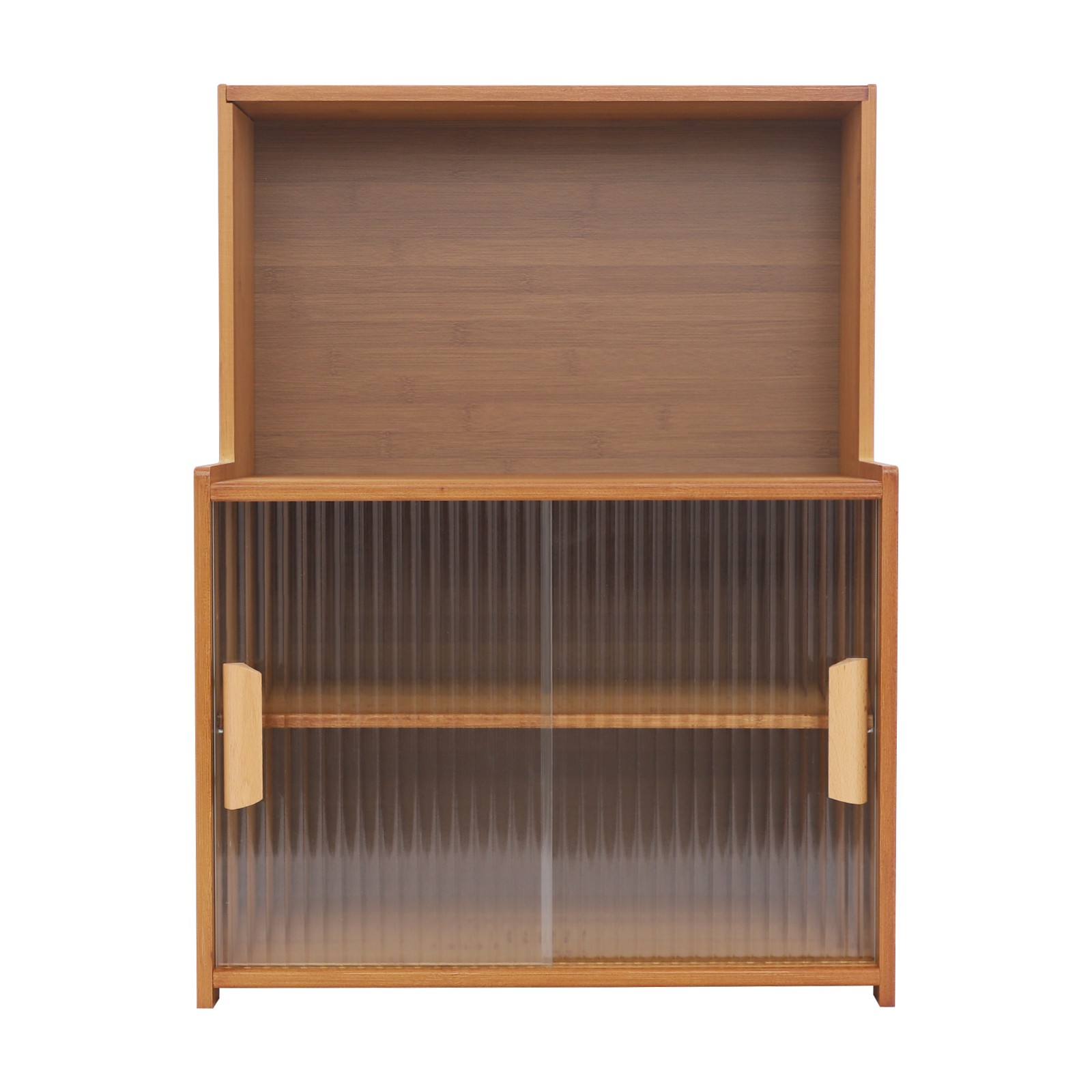 Kitchen Cabinet W/Sliding Doors Kitchen Storage Cabinet Adjustable Tier Height