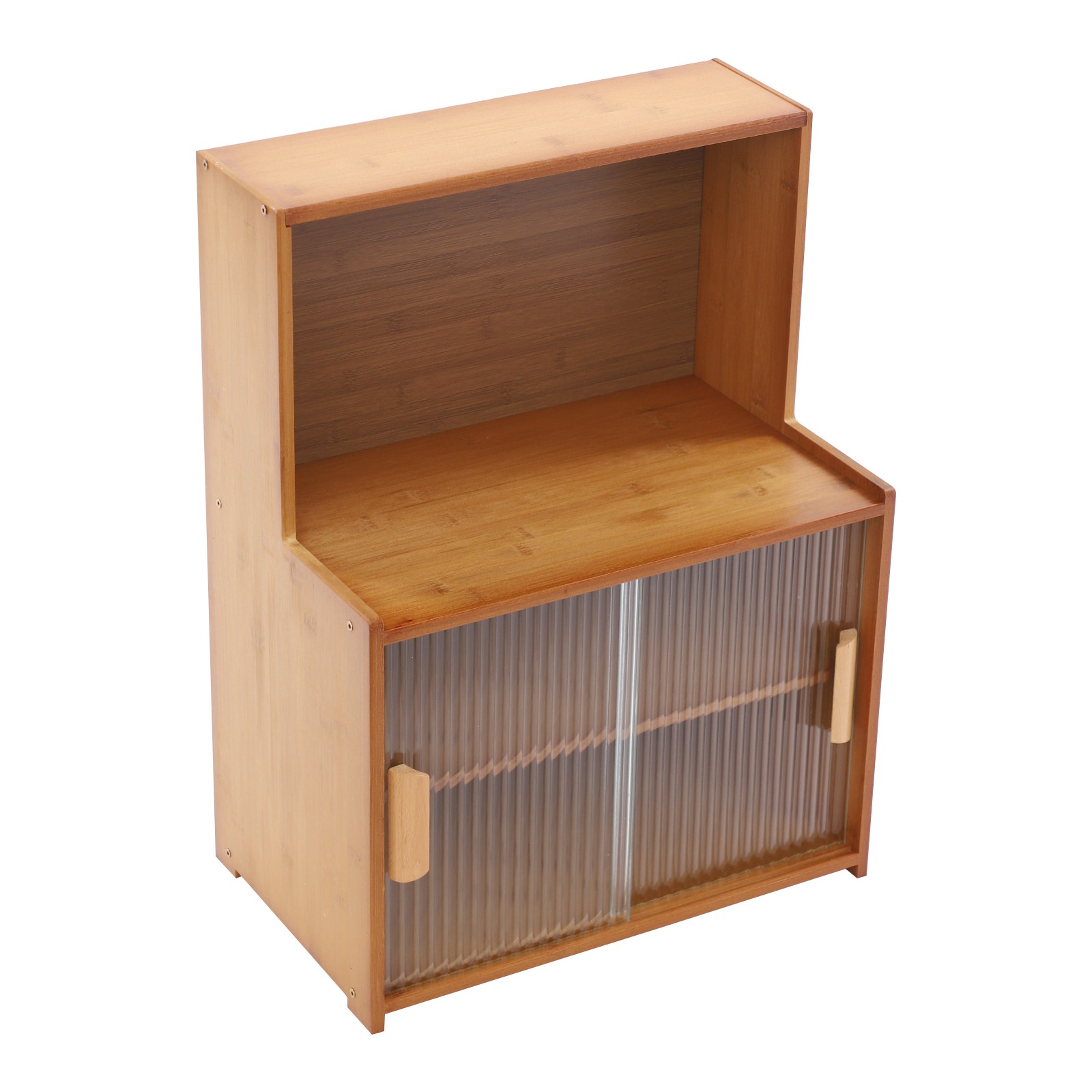 Kitchen Cabinet W/Sliding Doors Kitchen Storage Cabinet Adjustable Tier Height