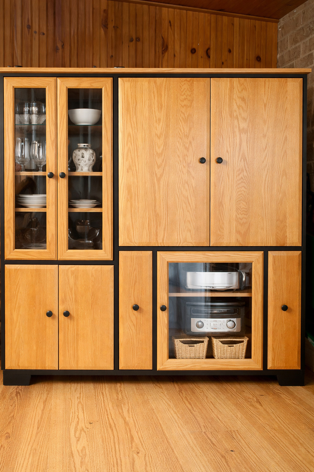 furniture used cabinets brown clean and in good condition.