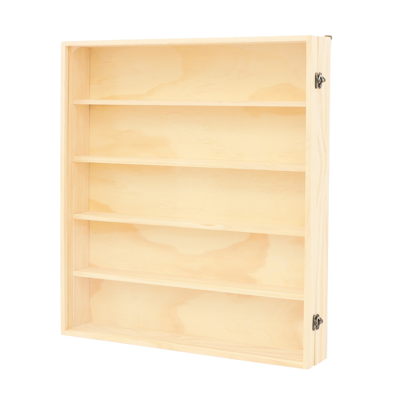 50*9*56cm Toy Display Case, 5 Tiers Wooden Display Cabinet, Wall-Mounted Cabinet