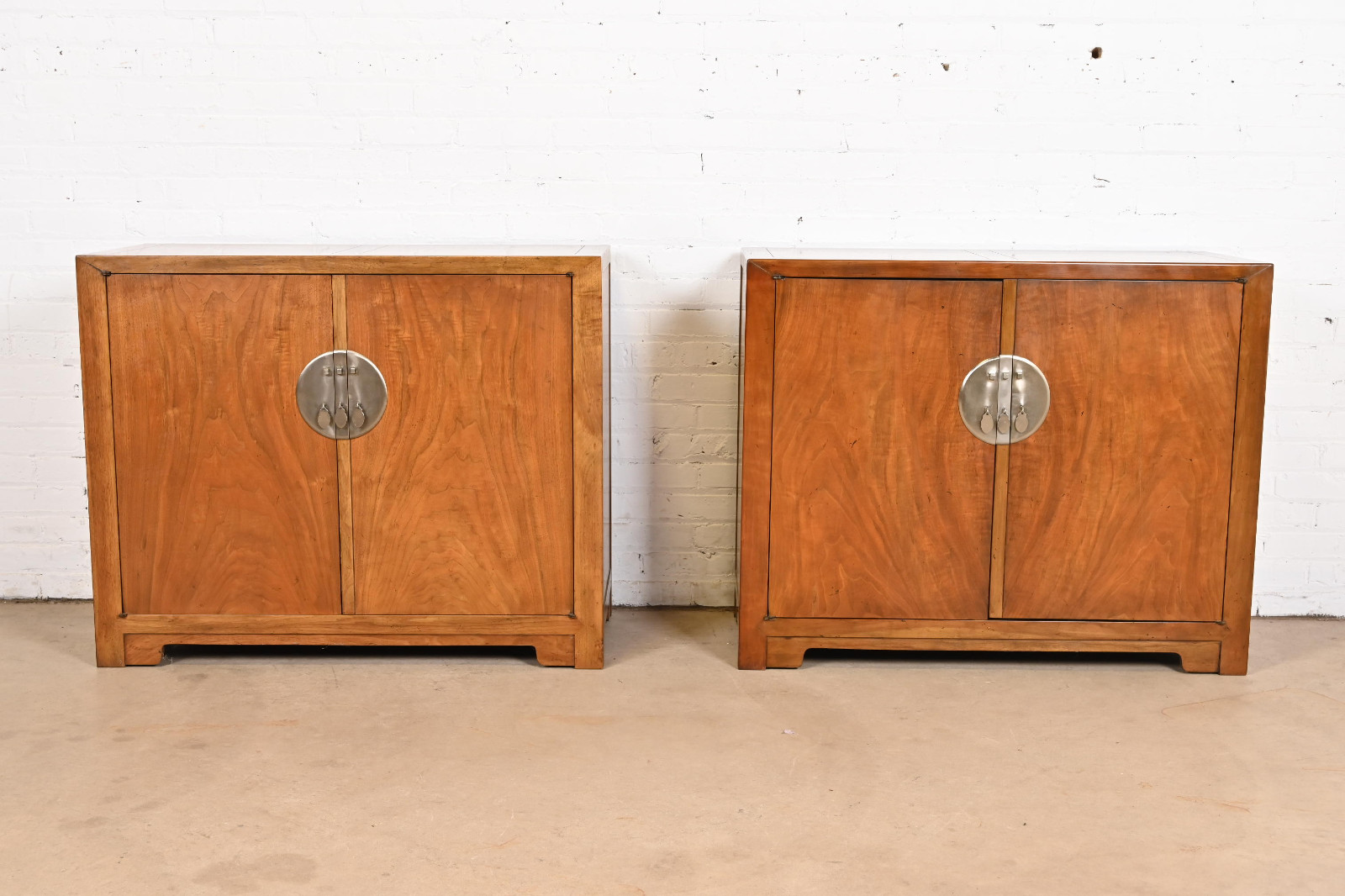 Michael Taylor for Baker Furniture Far East Collection Chinoiserie Bar Cabinets