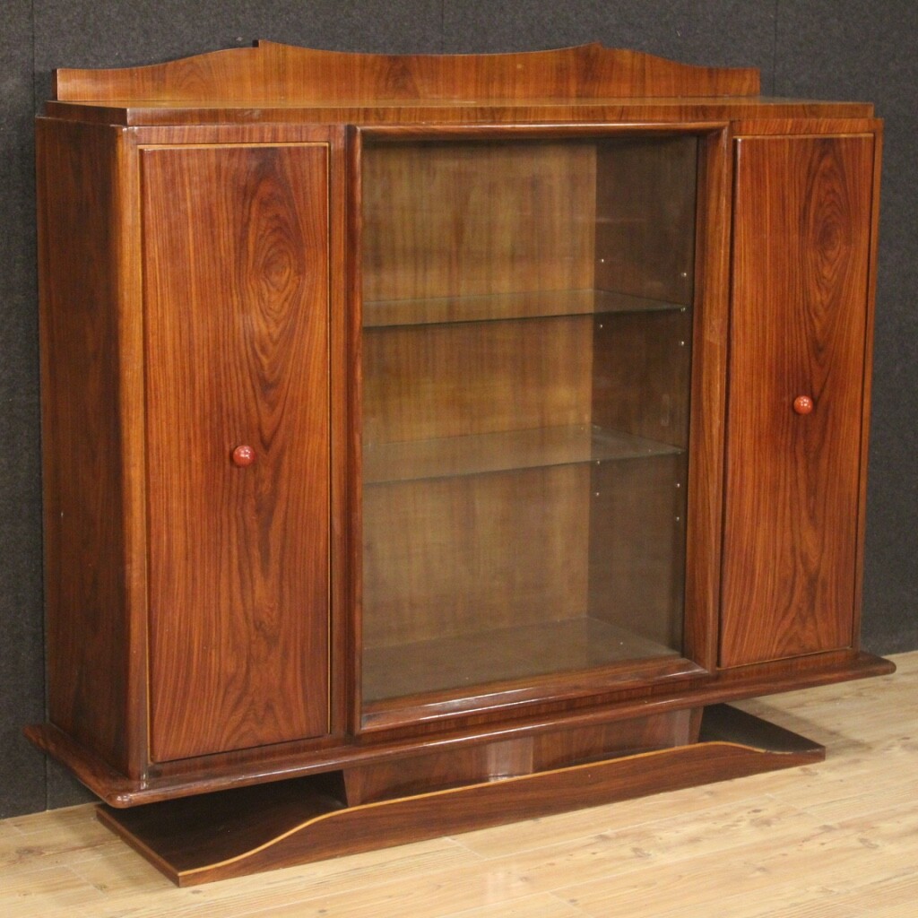Art Deco style bookcase display cabinet chest of drawers wood 900 xx century