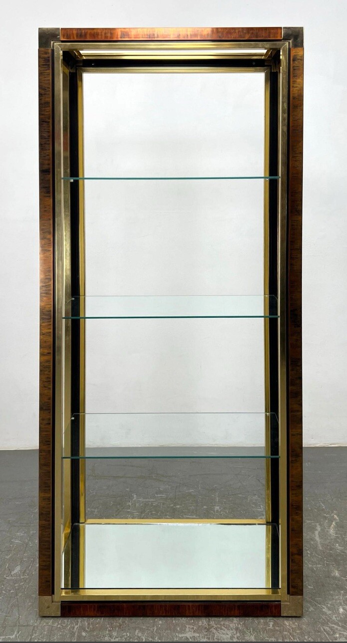 Mastercraft Brass & Glass Display Case ETAGERE