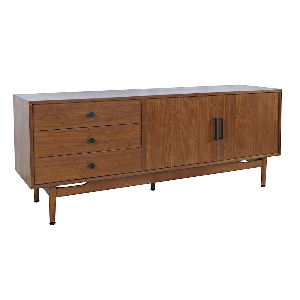 Olson 67″ Mid-Century Modern Scandinavian Console TV Stand Storage Cabinet