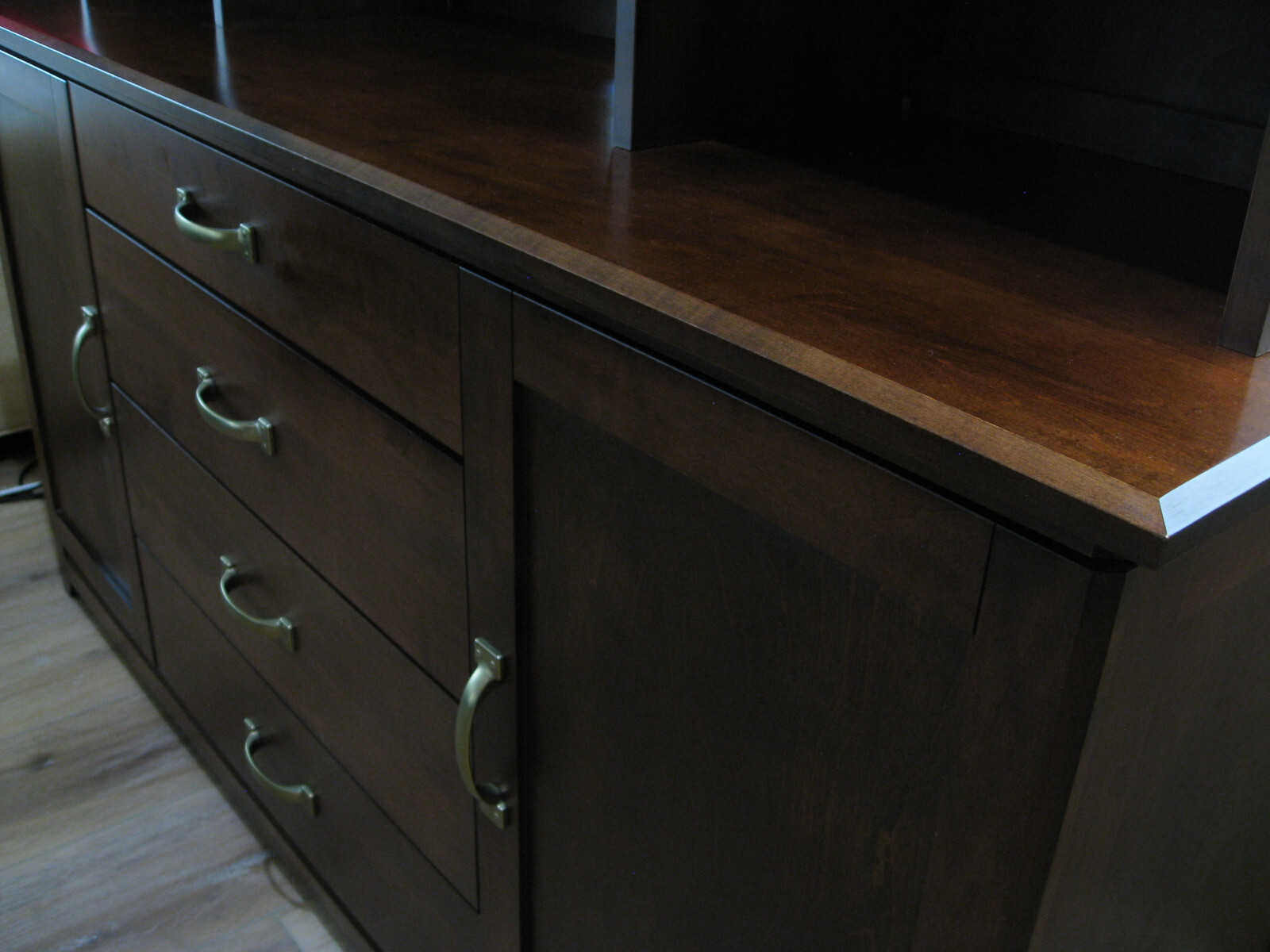 BARONET CLASSIC WALNUT STAIN SOLID MAPLE CREDENZA MADE IN CANADA