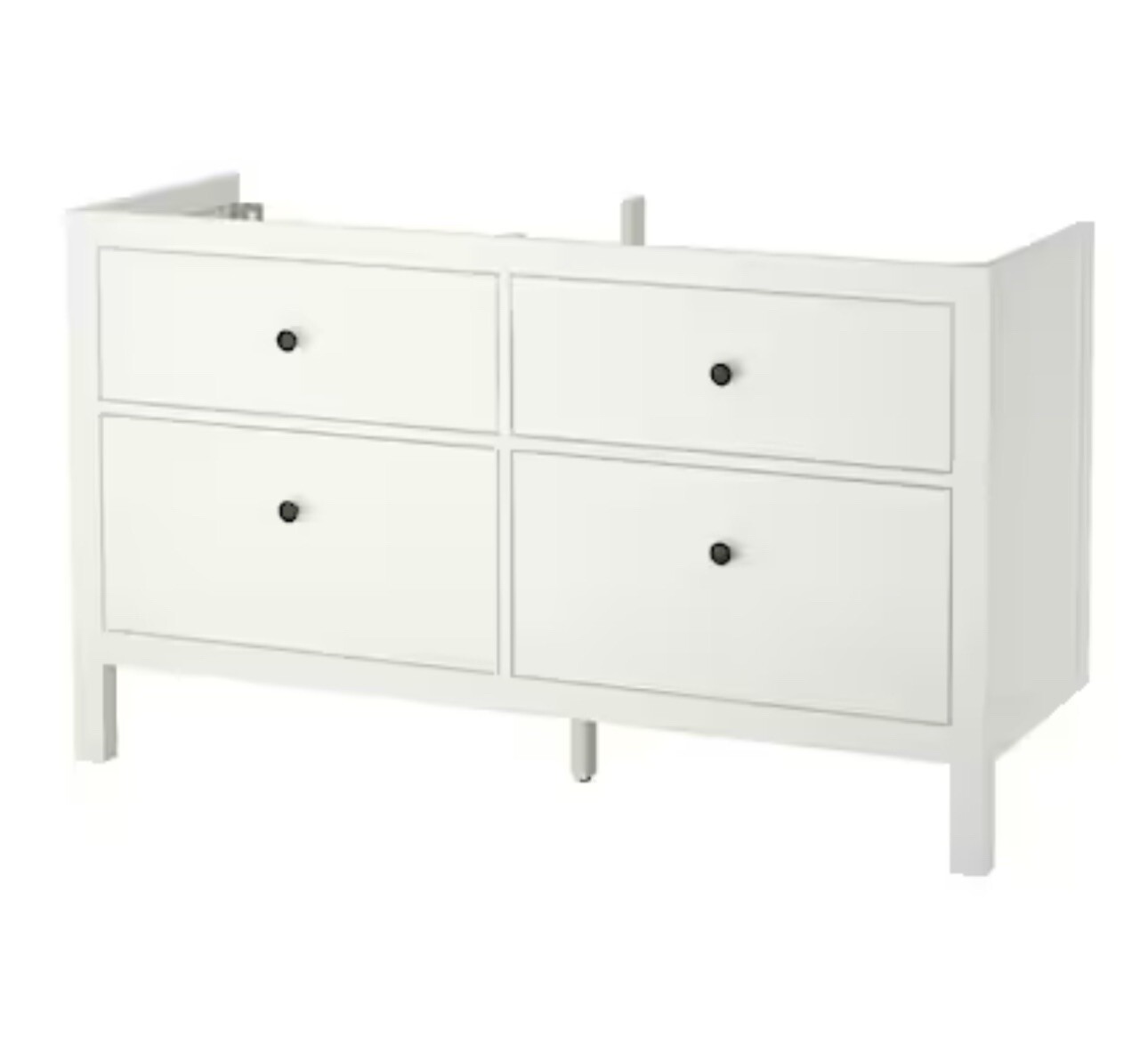New IKEA Hemnes 4 Drawer Bathroom Vanity White 55 1/8W x 18 1/2D x 32 5/8H ”