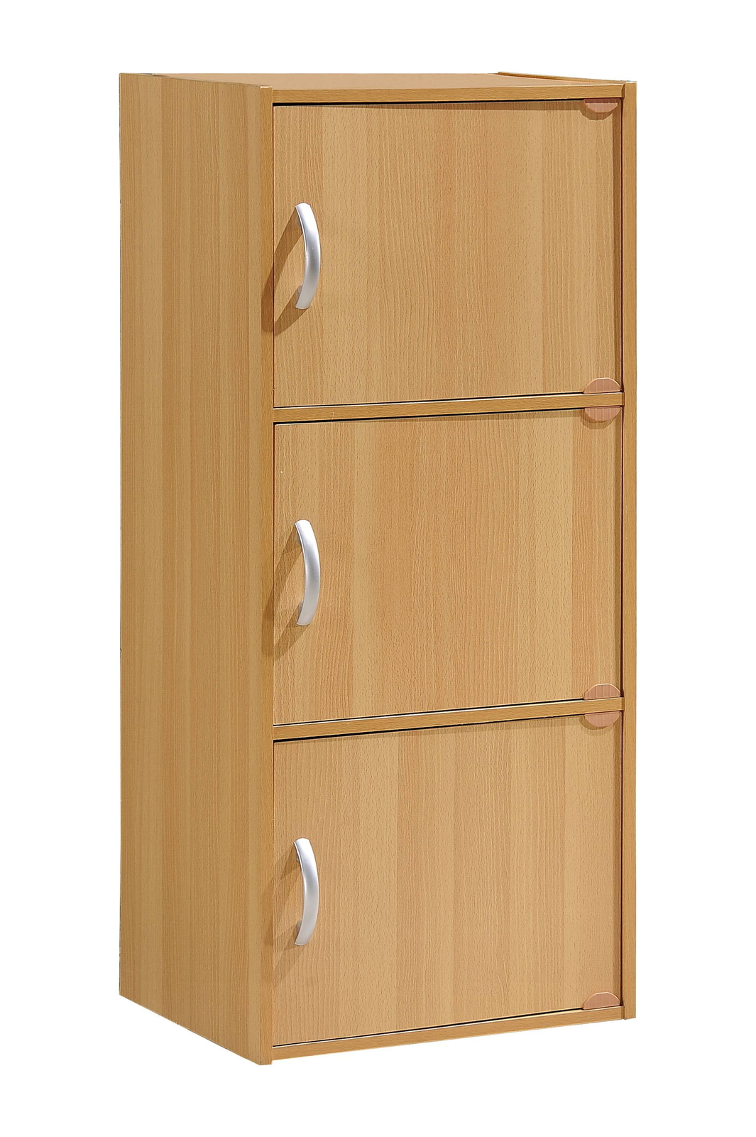 Hodedah 3-Shelf 3-Door Multi-purpose Cabinet Multiple Colors Horizontal Stacking