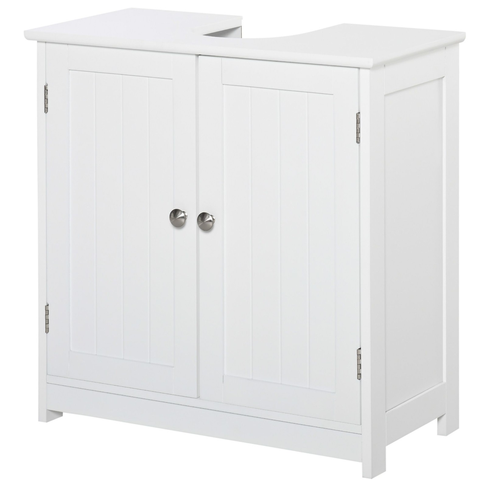23.5×11.75×23.5in Wall Mount Ready Sink Cabinet U-Cutout Storage MDF White