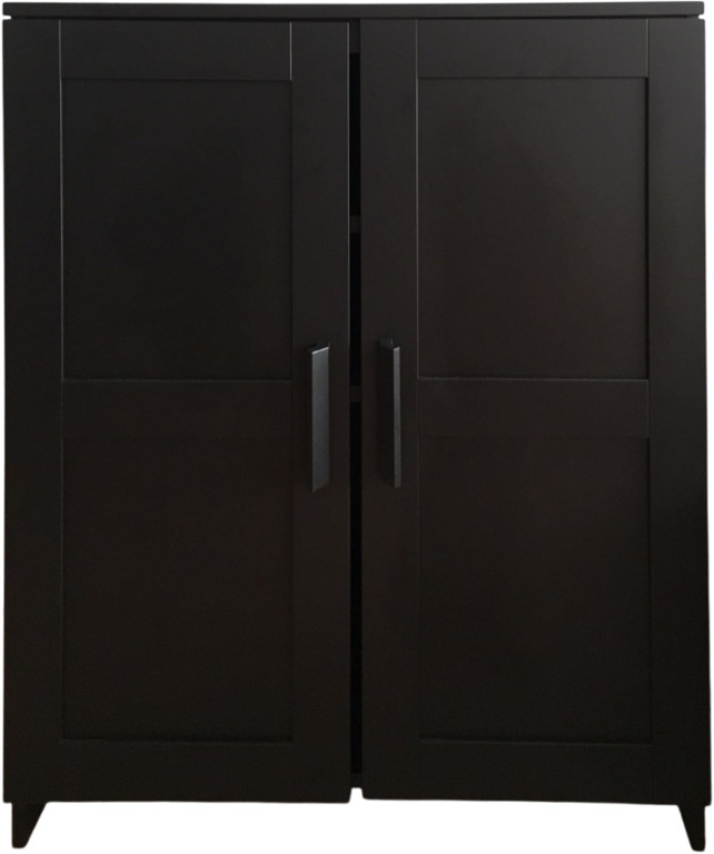 New IKEA BRIMNES Black Cabinet with Doors 78×95 cm (30 ¾x37 ⅜ “) 803.006.60