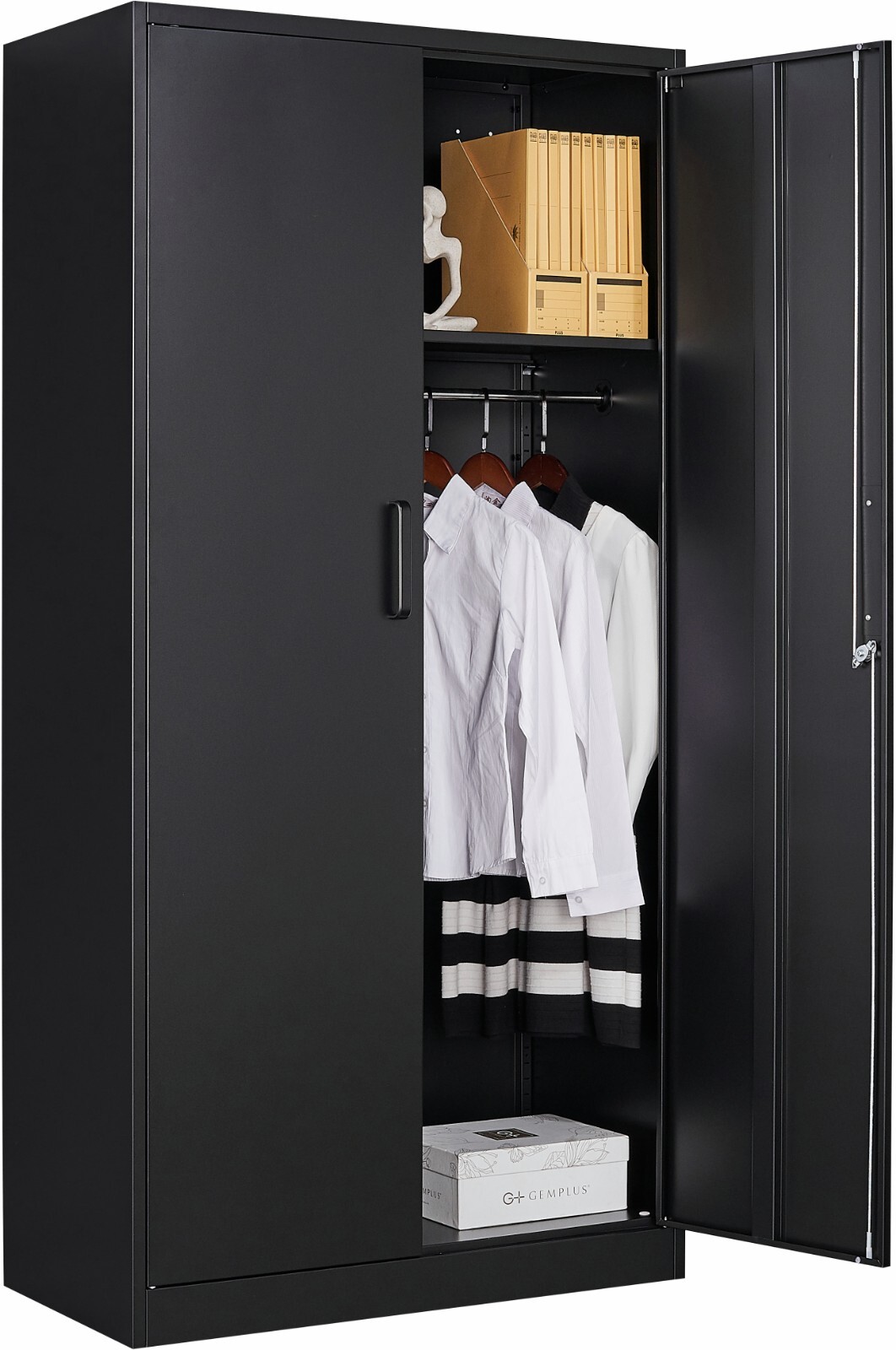 STANI Metal Locker Storage Cabinet, 72” Tall Steel Wardrobe,Employees Locker