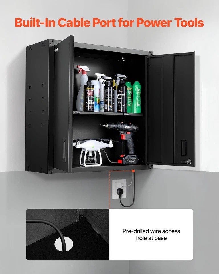 Metal Wall Cabinet 30 inch Wall Mounted Cabinet with Adjustable Shelf