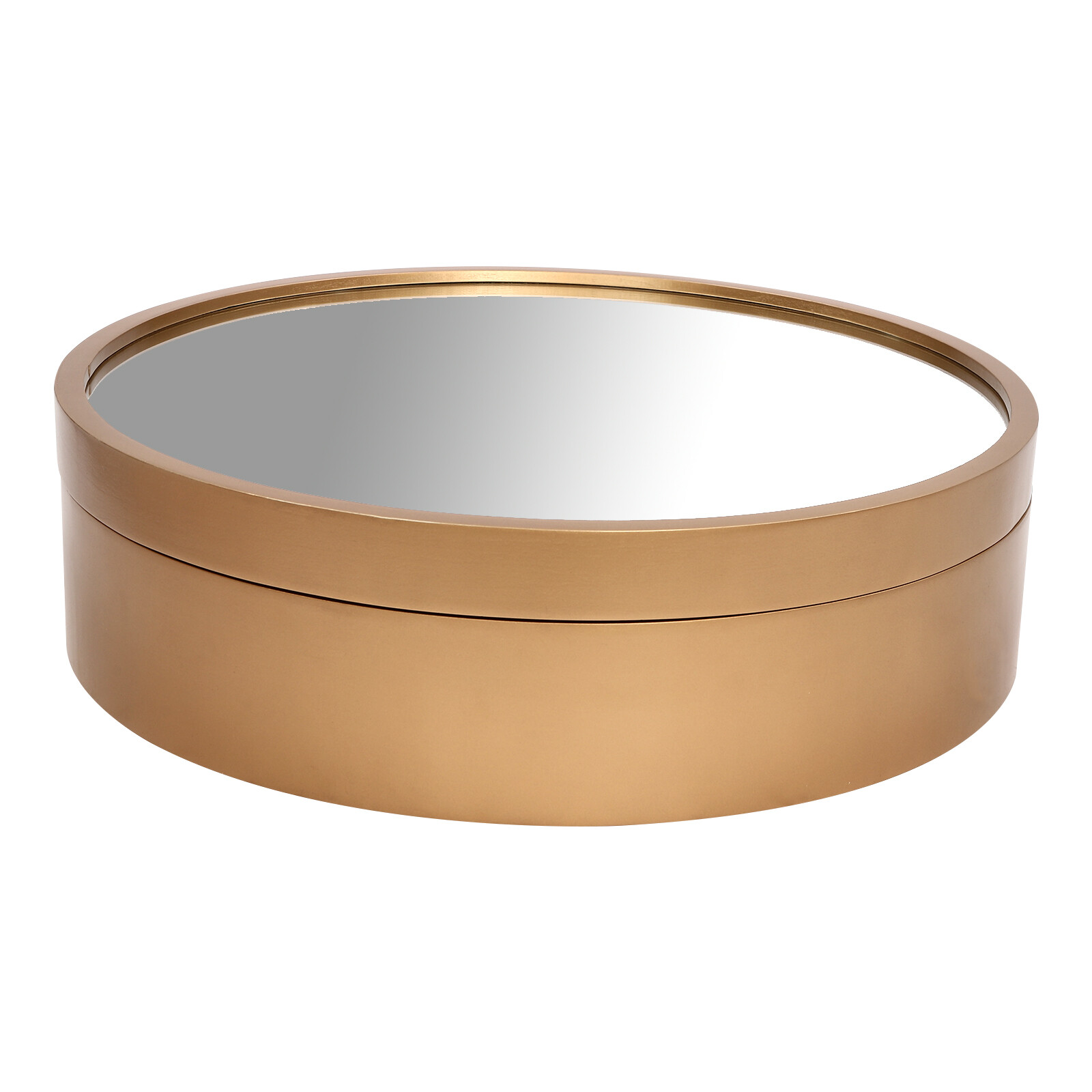 Round Gold Bathroom Mirror Cabinet Wall-mounted Organizer Makeup Mirror Cabinet