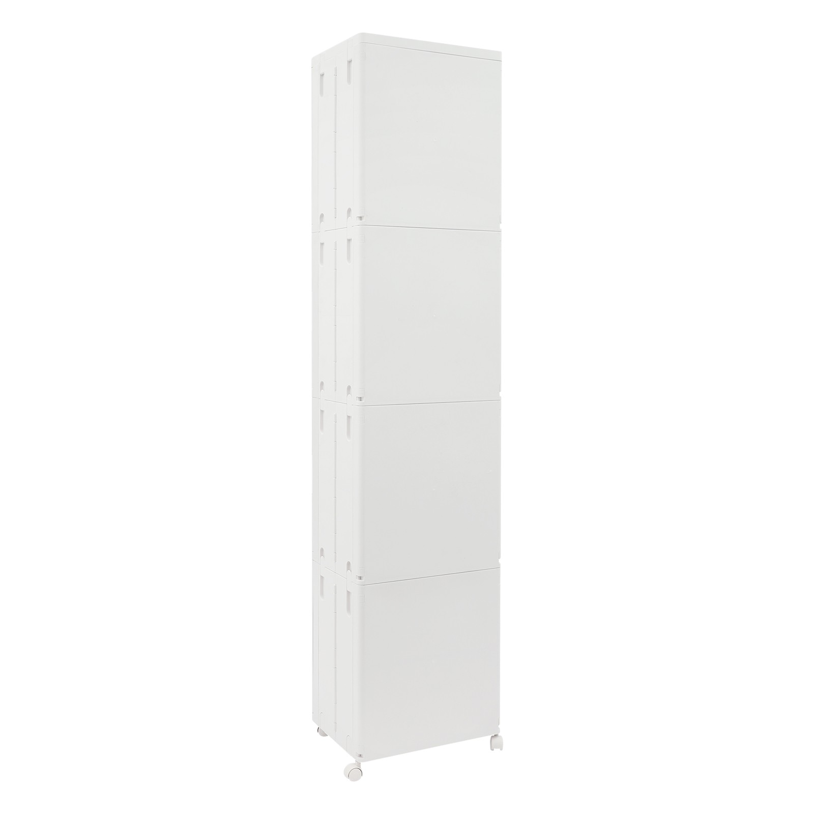 4-Tier Tall Narrow Storage Cabinet Organizer, Slim Bathroom Cabinets with Doors