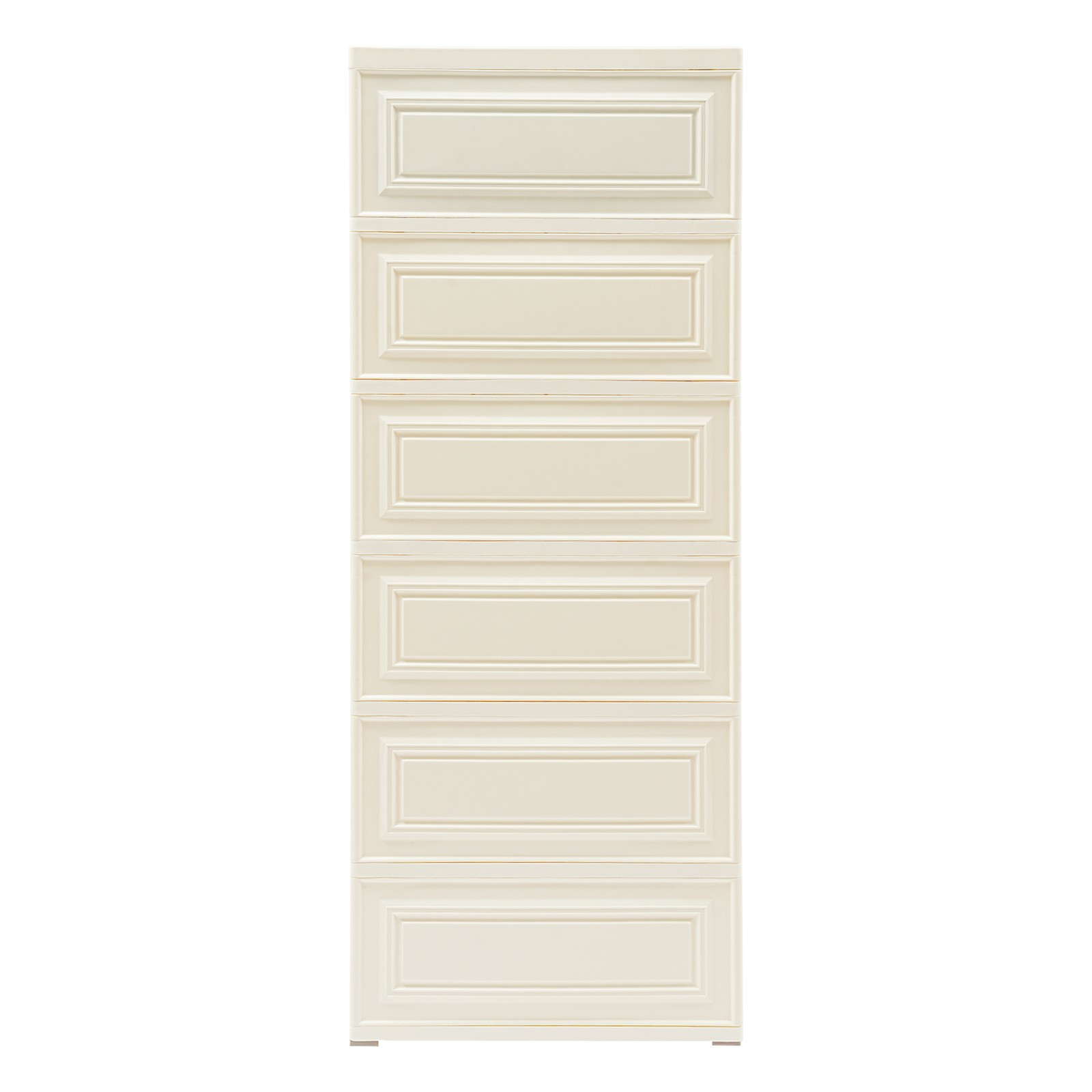 6-Tier Rolling Storage Cabinet, Mobile PP Organizer with Drawers, Stylish Design