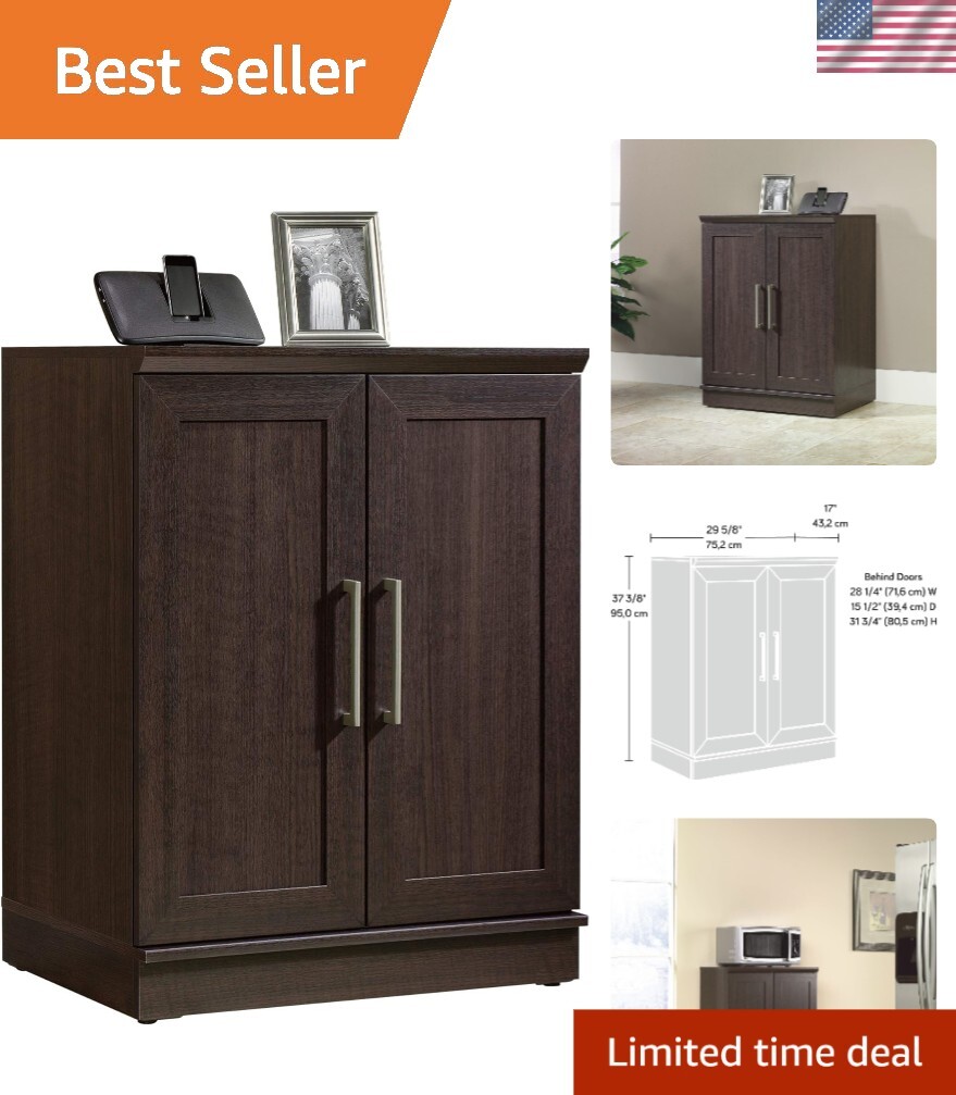 Elegant Dakota Oak Pantry Cabinet with Adjustable Shelf – Ideal for Small Spaces