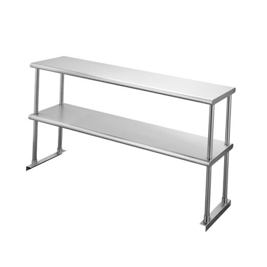 Hally Double Overshelf of Stainless Steel 12” x 48” Weight Capacity 12×48