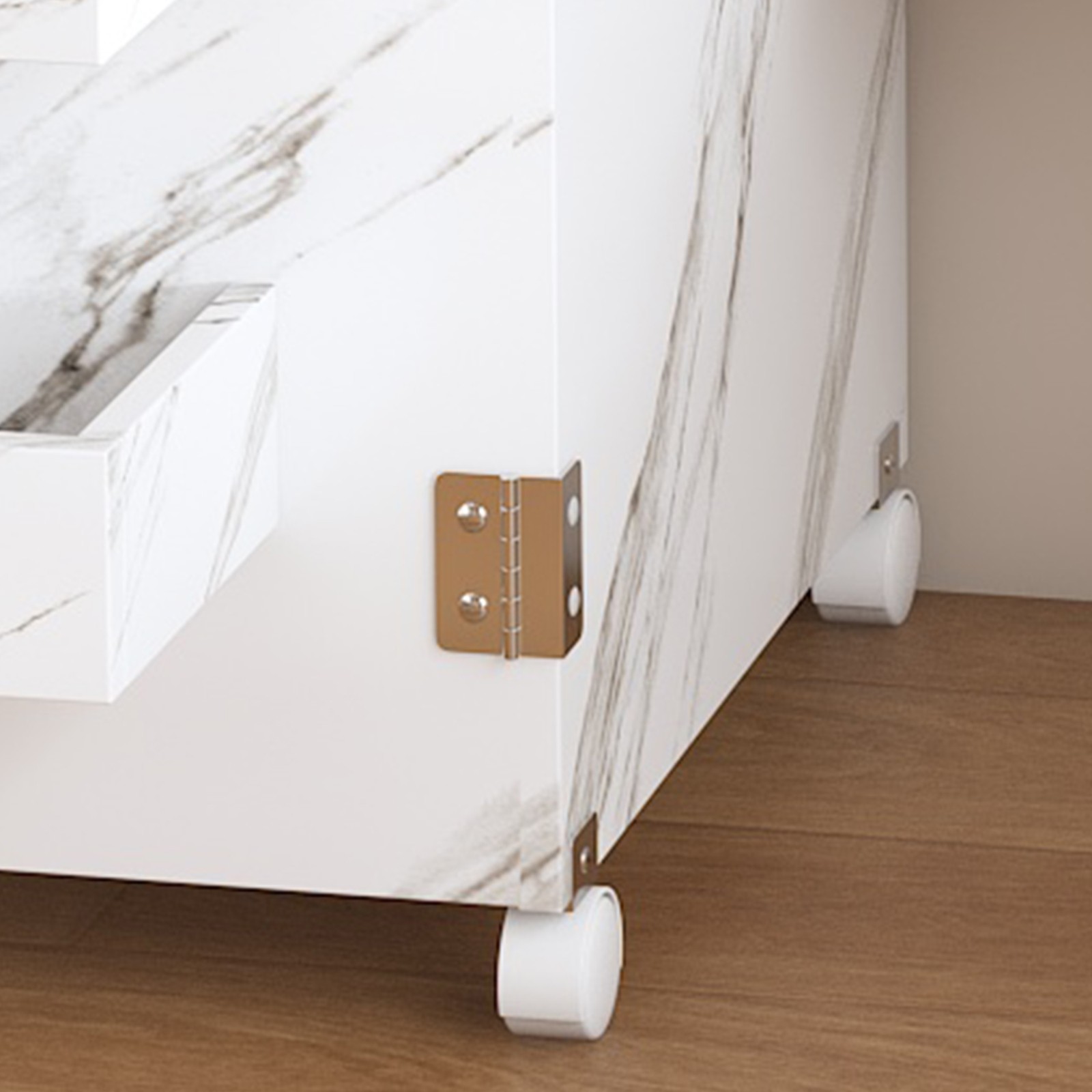 Foldable Sewing Machine Table,Adjustable Sewing Storage Cabinet with Shelves