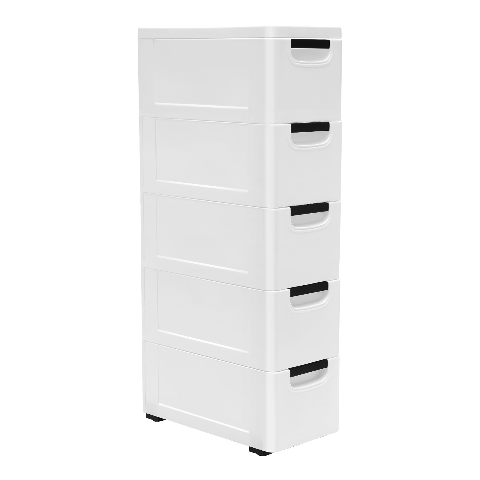 Bathroom Storage Cabinet 5 Layers Narrow Storage Unit Adjustable Shelves Floor