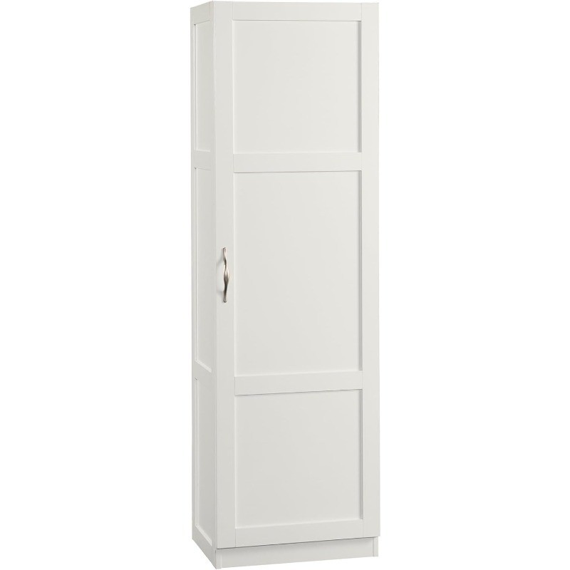 Tall Storage Cabinet Kitchen Pantry Single Door W/ Adjustable Shelves New