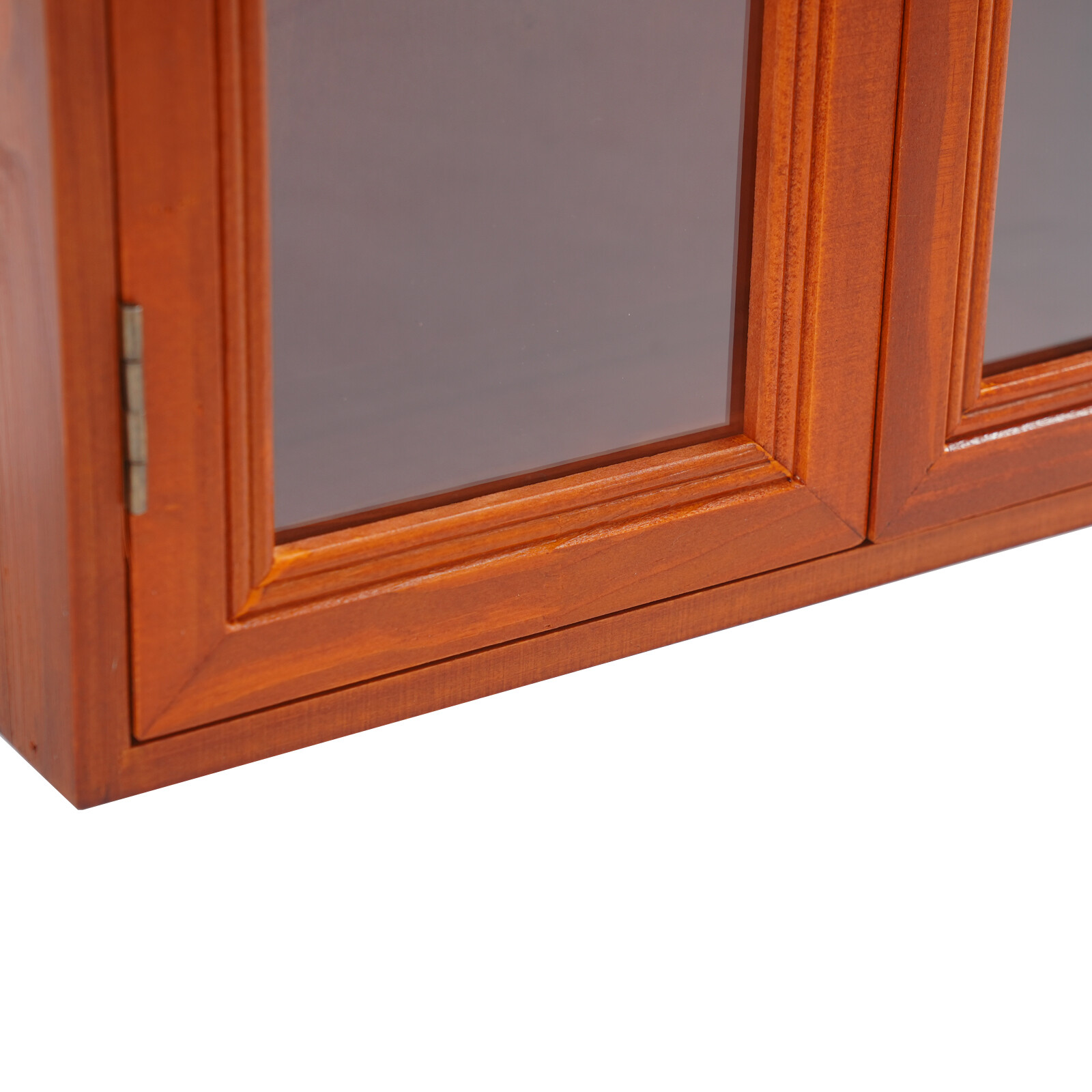Wooden Cabinet Storage Organizer Clear Magnetic Doors 3 Tier Home Storage Shelf