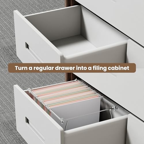 Hanging File Folder Frame, Letter Size File Drawer Organizer for Desks, 1