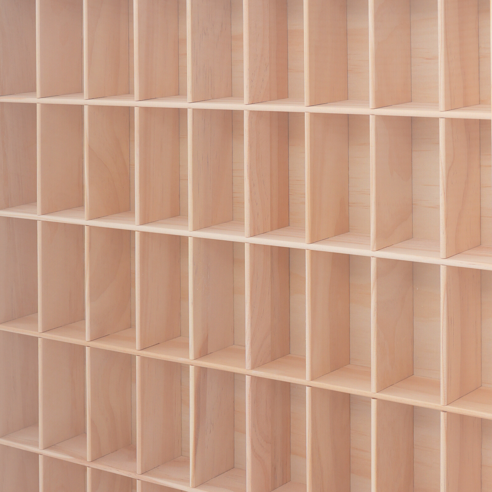 Wooden Wall Mount Display Cabinet With Acrylic Door 50 Slots For Action Figures