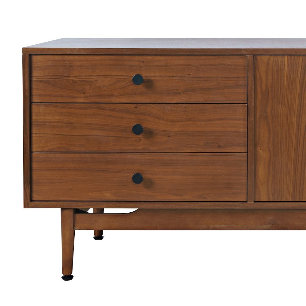 Olson 67″ Mid-Century Modern Scandinavian Console TV Stand Storage Cabinet
