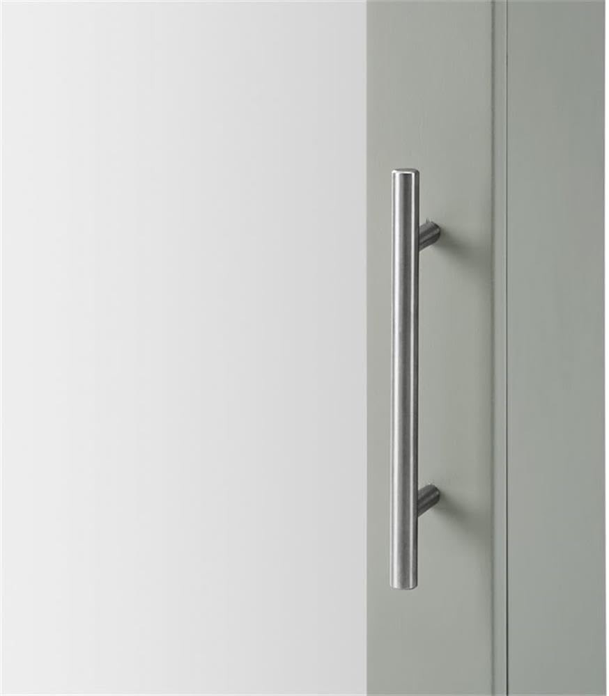 Modern MDF Wood Mirrored Wall Cabinet, 26″ H x 18″ W x 6″ D, Gray and Clear