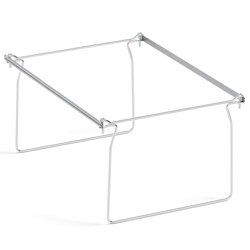 Hanging File Folder Frame, Letter Size File Drawer Organizer for Desks, 1