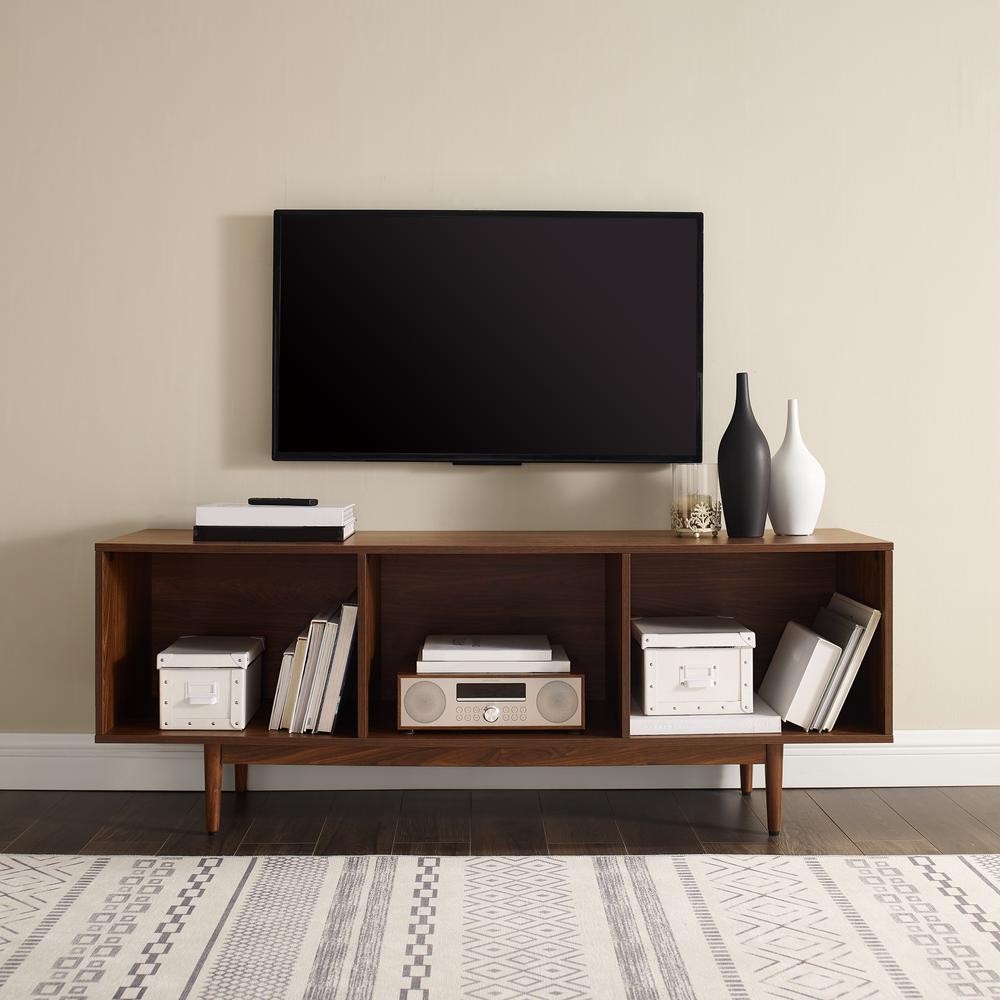 Liam Large Record Storage Console Cabinet Walnut