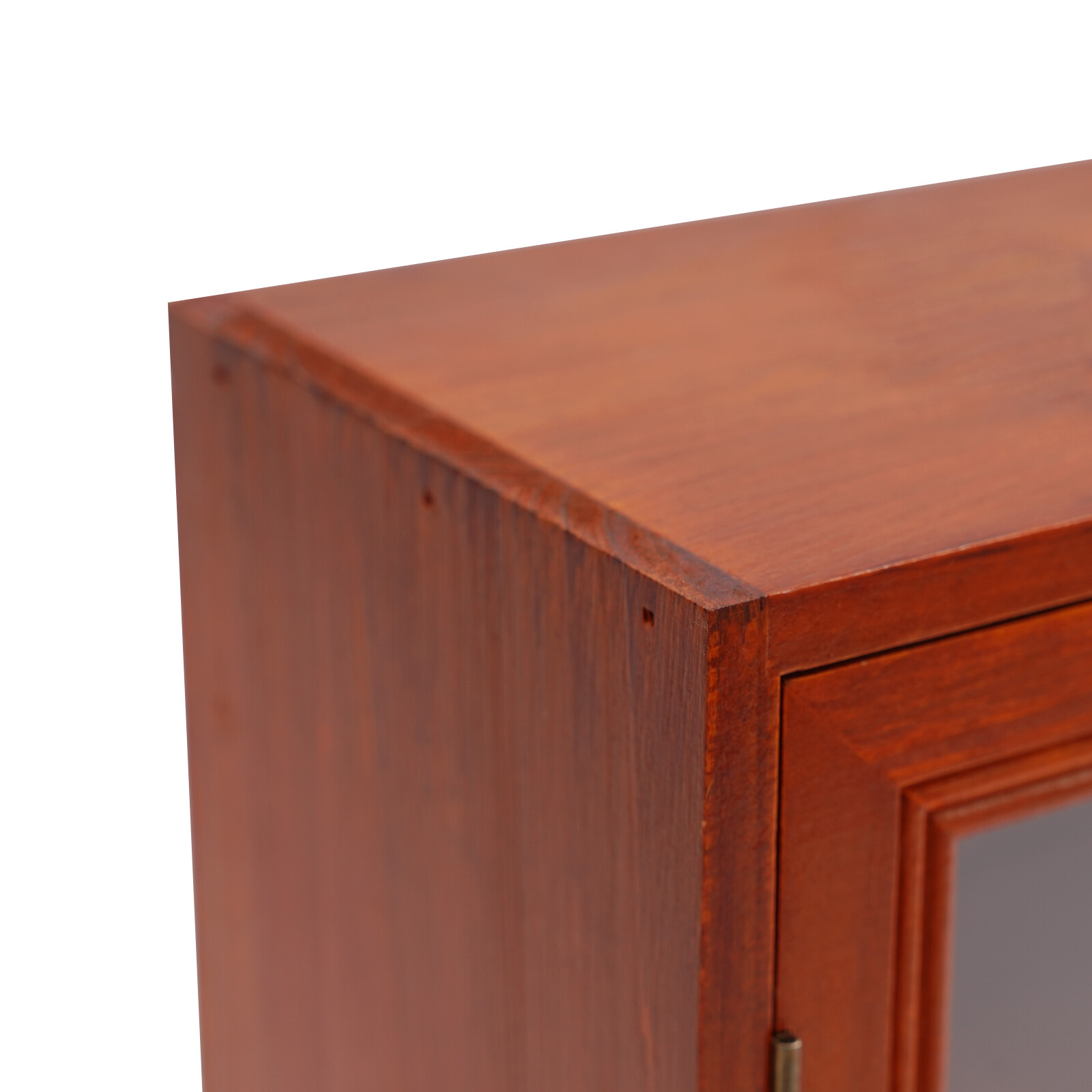 Wooden Cabinet Storage Organizer Clear Magnetic Doors 3 Tier Home Storage Shelf
