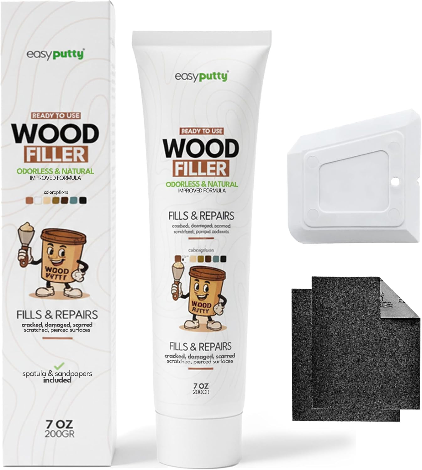 Wood Filler – Wood Putty for Furniture Repair, Wooden Cabinet, Door, Table | San