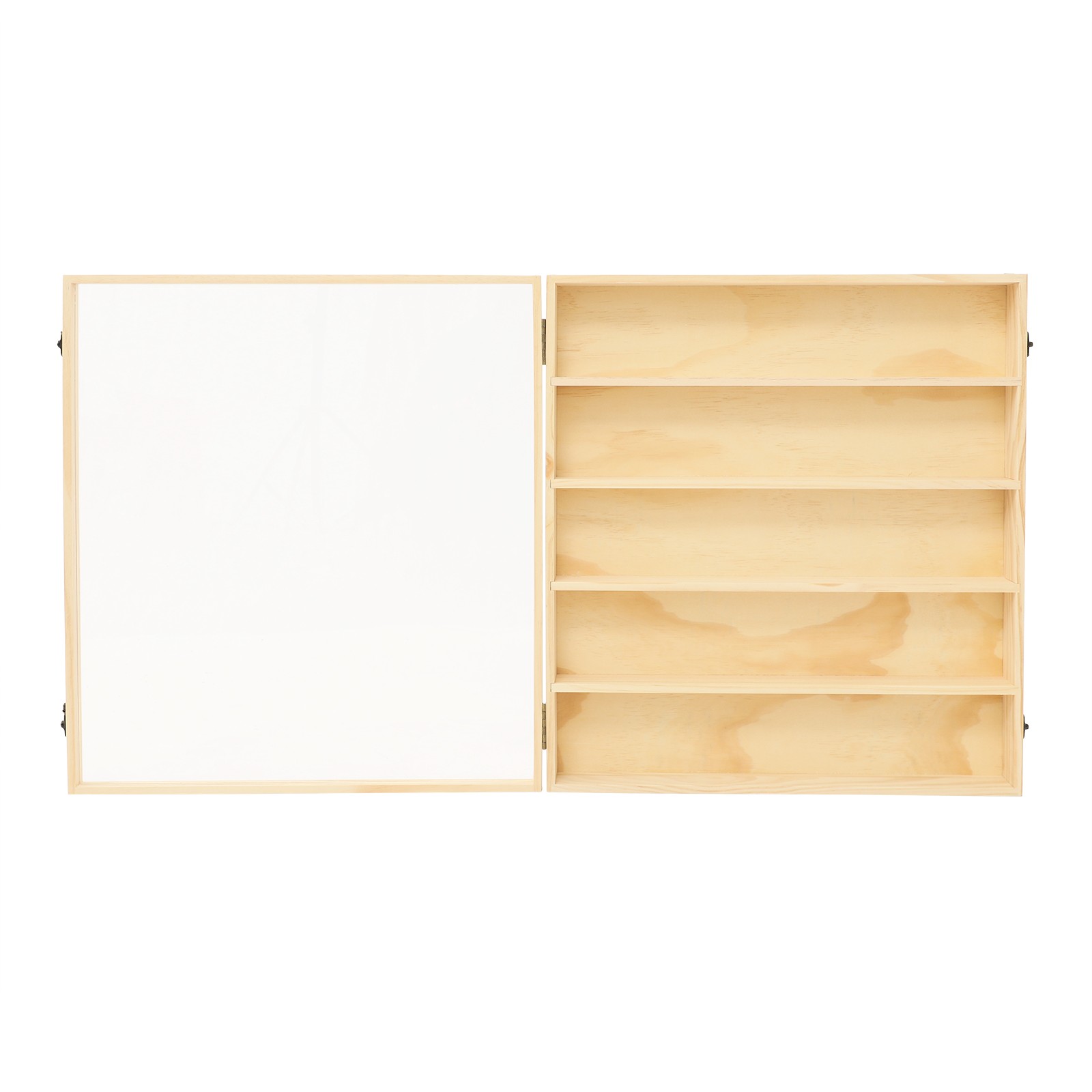 50*9*56cm Toy Display Case, 5 Tiers Wooden Display Cabinet, Wall-Mounted Cabinet