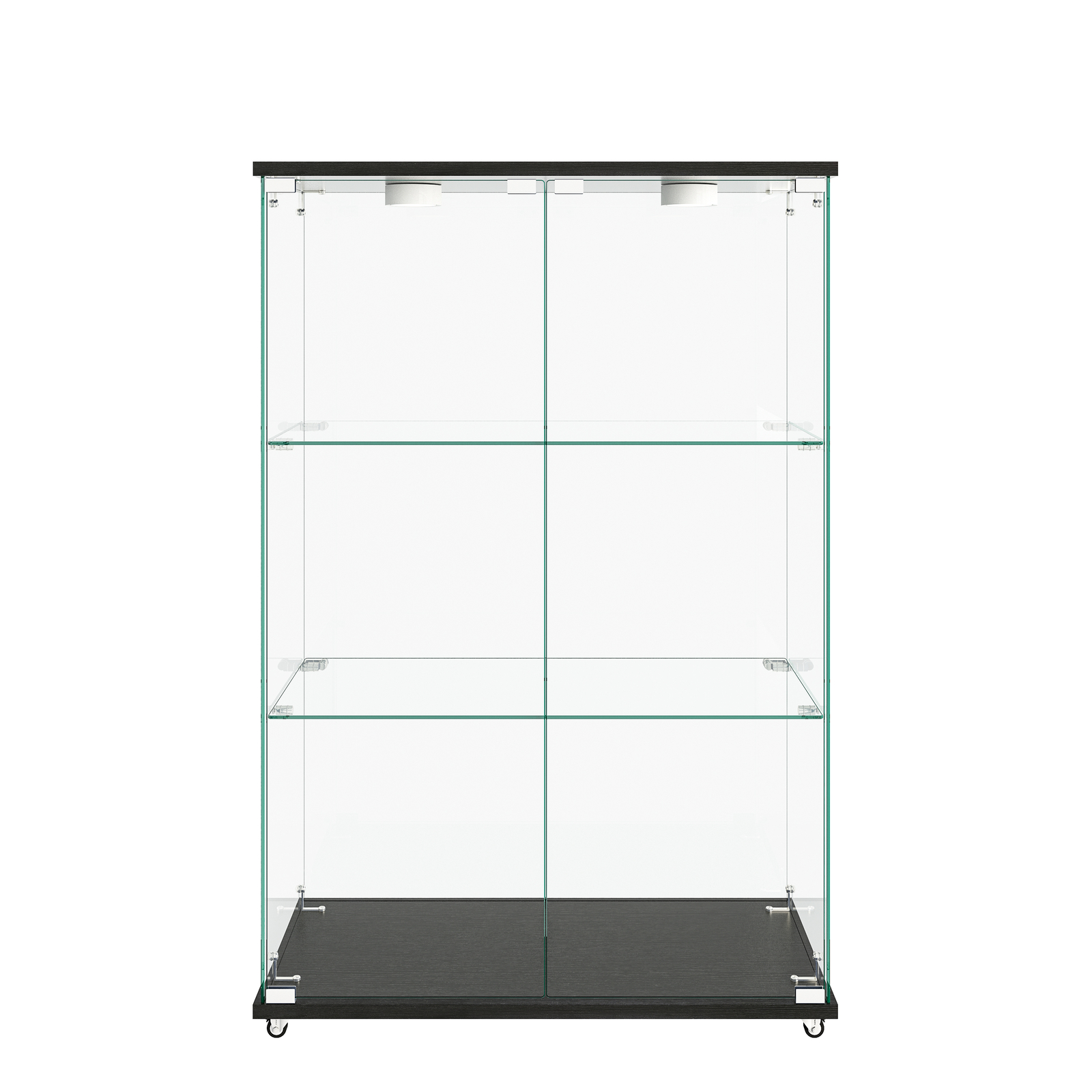 Glass Display Cabinet with LED Lights Modern Collectibles Toy Organizers Rack